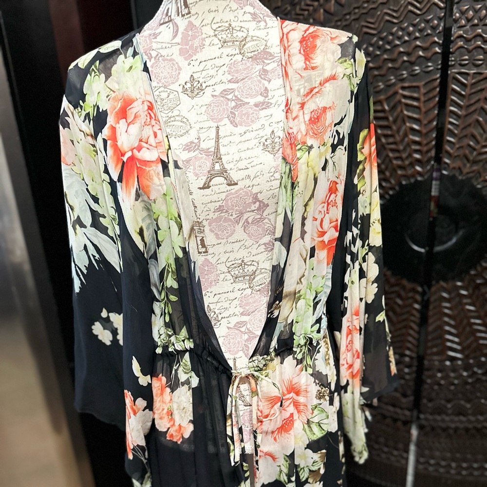 Kimono-duster silk